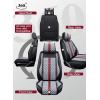 imageOASIS AUTO Car Seat Covers Premium Waterproof Faux Leather Cushion Universal Accessories Fit SUV Truck Sedan Automotive Vehicle Auto Interior Protector Full SetOS007 BlackGRAY
