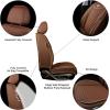 imageOASIS AUTO Car Seat Covers Premium Waterproof Faux Leather Cushion Universal Accessories Fit SUV Truck Sedan Automotive Vehicle Auto Interior Protector Full Set OS008 BlackBROWN