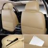 imageOASIS AUTO Car Seat Covers Premium Waterproof Faux Leather Cushion Universal Accessories Fit SUV Truck Sedan Automotive Vehicle Auto Interior Protector Front Pair OD001 Tan