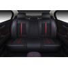 imageOASIS AUTO Car Seat Covers Premium Waterproof Faux Leather Cushion Universal Accessories Fit SUV Truck Sedan Automotive Vehicle Auto Interior Protector Full SetOS007 BlackBLACK