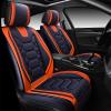 imageOASIS AUTO Car Seat Covers Premium Waterproof Faux Leather Cushion Universal Accessories Fit SUV Truck Sedan Automotive Vehicle Auto Interior Protector Front Pair OS004 BlackampampTealBLACKORANGE