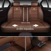 imageOASIS AUTO Car Seat Covers Premium Waterproof Faux Leather Cushion Universal Accessories Fit SUV Truck Sedan Automotive Vehicle Auto Interior Protector Full Set OS008 BlackBROWN