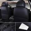 imageOASIS AUTO Car Seat Covers Premium Waterproof Faux Leather Cushion Universal Accessories Fit SUV Truck Sedan Automotive Vehicle Auto Interior Protector Full Set OS008 BlackBLACK