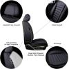 imageOASIS AUTO Car Seat Covers Premium Waterproof Faux Leather Cushion Universal Accessories Fit SUV Truck Sedan Automotive Vehicle Auto Interior Protector Full Set OD001 Black
