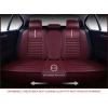 imageOASIS AUTO Car Seat Covers Premium Waterproof Faux Leather Cushion Universal Accessories Fit SUV Truck Sedan Automotive Vehicle Auto Interior Protector Full Set OS001 TanBURGUNDY