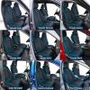 imageOASIS AUTO Car Seat Covers Premium Waterproof Faux Leather Cushion Universal Accessories Fit SUV Truck Sedan Automotive Vehicle Auto Interior Protector Front Pair OS004 BlackampampTealBLACKTEAL