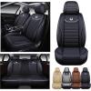 imageOASIS AUTO Car Seat Covers Premium Waterproof Faux Leather Cushion Universal Accessories Fit SUV Truck Sedan Automotive Vehicle Auto Interior Protector Full Set OS008 BlackBLACK