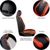 imageOASIS AUTO Car Seat Covers Premium Waterproof Faux Leather Cushion Universal Accessories Fit SUV Truck Sedan Automotive Vehicle Auto Interior Protector Front Pair OD004 BlackampampOrange