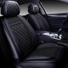 imageOASIS AUTO Car Seat Covers Premium Waterproof Faux Leather Cushion Universal Accessories Fit SUV Truck Sedan Automotive Vehicle Auto Interior Protector Full Set OS009 Black