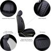 imageOASIS AUTO Car Seat Covers Premium Waterproof Faux Leather Cushion Universal Accessories Fit SUV Truck Sedan Automotive Vehicle Auto Interior Protector Front Pair OD001 Black
