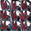 imageOASIS AUTO Car Seat Covers Premium Waterproof Faux Leather Cushion Universal Accessories Fit SUV Truck Sedan Automotive Vehicle Auto Interior Protector Front Pair OS004 BlackampampTealBLACKRED
