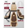 imageOASIS AUTO Car Seat Covers Premium Waterproof Faux Leather Cushion Universal Accessories Fit SUV Truck Sedan Automotive Vehicle Auto Interior Protector Front Pair OS004 BlackampampTealTANBROWN