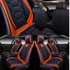 imageOASIS AUTO Car Seat Covers Premium Waterproof Faux Leather Cushion Universal Accessories Fit SUV Truck Sedan Automotive Vehicle Auto Interior Protector Front Pair OS004 BlackampampTealBLACKORANGE