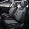 imageOASIS AUTO Car Seat Covers Premium Waterproof Faux Leather Cushion Universal Accessories Fit SUV Truck Sedan Automotive Vehicle Auto Interior Protector Full Set BlackampampBlueGRAY