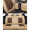imageOASIS AUTO Car Seat Covers Premium Waterproof Faux Leather Cushion Universal Accessories Fit SUV Truck Sedan Automotive Vehicle Auto Interior Protector Front Pair OS004 BlackampampTealTANBROWN