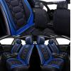 imageOASIS AUTO Car Seat Covers Premium Waterproof Faux Leather Cushion Universal Accessories Fit SUV Truck Sedan Automotive Vehicle Auto Interior Protector Front Pair OS004 BlackampampTealBLACKBLUE