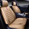 imageOASIS AUTO Car Seat Covers Premium Waterproof Faux Leather Cushion Universal Accessories Fit SUV Truck Sedan Automotive Vehicle Auto Interior Protector Full Set OS001 TanTAN