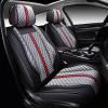 imageOASIS AUTO Car Seat Covers Premium Waterproof Faux Leather Cushion Universal Accessories Fit SUV Truck Sedan Automotive Vehicle Auto Interior Protector Full SetOS007 BlackGRAY