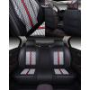 imageOASIS AUTO Car Seat Covers Premium Waterproof Faux Leather Cushion Universal Accessories Fit SUV Truck Sedan Automotive Vehicle Auto Interior Protector Full SetOS007 BlackGRAY