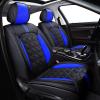 imageOASIS AUTO Car Seat Covers Premium Waterproof Faux Leather Cushion Universal Accessories Fit SUV Truck Sedan Automotive Vehicle Auto Interior Protector Full Set BlackampampBlueBLACKBLUE