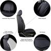 imageOASIS AUTO Car Seat Covers Premium Waterproof Faux Leather Cushion Universal Accessories Fit SUV Truck Sedan Automotive Vehicle Auto Interior Protector Full Set OS008 BlackBLACK