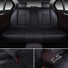 imageOASIS AUTO Car Seat Covers Premium Waterproof Faux Leather Cushion Universal Accessories Fit SUV Truck Sedan Automotive Vehicle Auto Interior Protector Full Set BlackampampBlueBLACK