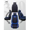 imageOASIS AUTO Car Seat Covers Premium Waterproof Faux Leather Cushion Universal Accessories Fit SUV Truck Sedan Automotive Vehicle Auto Interior Protector Front Pair OS004 BlackampampTealBLACKBLUE