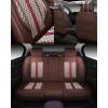 imageOASIS AUTO Car Seat Covers Premium Waterproof Faux Leather Cushion Universal Accessories Fit SUV Truck Sedan Automotive Vehicle Auto Interior Protector Full SetOS007 BlackBROWN
