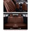 imageOASIS AUTO Car Seat Covers Premium Waterproof Faux Leather Cushion Universal Accessories Fit SUV Truck Sedan Automotive Vehicle Auto Interior Protector Front Pair OS001 BlackBROWN