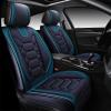 imageOASIS AUTO Car Seat Covers Premium Waterproof Faux Leather Cushion Universal Accessories Fit SUV Truck Sedan Automotive Vehicle Auto Interior Protector Front Pair OS004 BlackampampTealBLACKTEAL