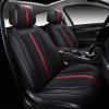 imageOASIS AUTO Car Seat Covers Premium Waterproof Faux Leather Cushion Universal Accessories Fit SUV Truck Sedan Automotive Vehicle Auto Interior Protector Full SetOS007 BlackBLACK