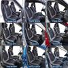 imageOASIS AUTO Car Seat Covers Premium Waterproof Faux Leather Cushion Universal Accessories Fit SUV Truck Sedan Automotive Vehicle Auto Interior Protector Front Pair OS004 BlackampampTealBLACKGREY