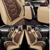 imageOASIS AUTO Car Seat Covers Premium Waterproof Faux Leather Cushion Universal Accessories Fit SUV Truck Sedan Automotive Vehicle Auto Interior Protector Front Pair OS004 BlackampampTealTANBROWN