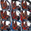 imageOASIS AUTO Car Seat Covers Premium Waterproof Faux Leather Cushion Universal Accessories Fit SUV Truck Sedan Automotive Vehicle Auto Interior Protector Front Pair OS004 BlackampampTealBLACKORANGE