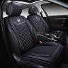 imageOASIS AUTO Car Seat Covers Premium Waterproof Faux Leather Cushion Universal Accessories Fit SUV Truck Sedan Automotive Vehicle Auto Interior Protector Full Set OS008 BlackBLACK