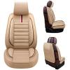 imageOASIS AUTO Car Seat Covers Premium Waterproof Faux Leather Cushion Universal Accessories Fit SUV Truck Sedan Automotive Vehicle Auto Interior Protector Full Set OS001 TanTAN