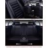 imageOASIS AUTO Car Seat Covers Premium Waterproof Faux Leather Cushion Universal Accessories Fit SUV Truck Sedan Automotive Vehicle Auto Interior Protector Full Set OS001 TanBLACK