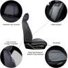imageOASIS AUTO Car Seat Covers Premium Waterproof Faux Leather Cushion Universal Accessories Fit SUV Truck Sedan Automotive Vehicle Auto Interior Protector Full Set BlackampampBlueGRAY