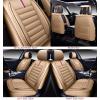 imageOASIS AUTO Car Seat Covers Premium Waterproof Faux Leather Cushion Universal Accessories Fit SUV Truck Sedan Automotive Vehicle Auto Interior Protector Front Pair OS001 BlackTAN