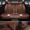 imageOASIS AUTO Z Car Seat Covers Premium Waterproof Faux Leather Cushion Universal Accessories Fit SUV Truck Sedan Automotive Vehicle Auto Interior Protector Full Set OD001 Brown