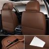 imageOASIS AUTO Z Car Seat Covers Premium Waterproof Faux Leather Cushion Universal Accessories Fit SUV Truck Sedan Automotive Vehicle Auto Interior Protector Full Set OD001 Brown