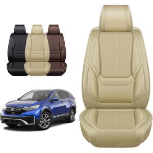 image:imageOASIS AUTO Honda CRV Accessories Seat Covers 20072025 Custom Fit Leather Cover Protector Cushion for CRV Premium Full Set Tan