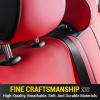 image:imageOASIS AUTO Custom Fit Seat Covers for 20192025 Toyota RAV4 NonHybridGas Only Waterproof PU Leather Car Seat Protector Interior Accessories Full Set BlackBlackRed