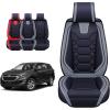 image:imageOASIS AUTO Custom Fit Seat Covers Compatible with Chevy Equinox 20102025 Waterproof Faux Leather Protector SUV Interior Accessories Front Pair BlackBlackGray